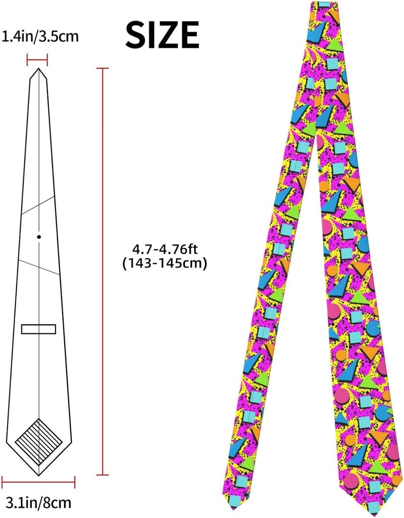 Yilad Tie for Men and Boy Novelty Fun Full Print Men's Necktie Skinny Fashion Narrow Wide - Image 2